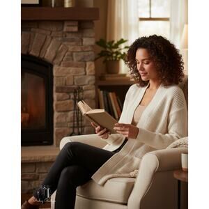 Max‎ and Mia Combed Cotton Cardigan Sweater - IVORY (Size S) NWT